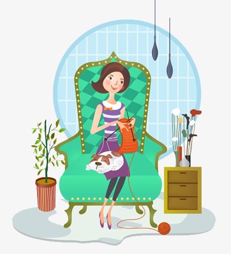 kniting-handicraft-cartoon